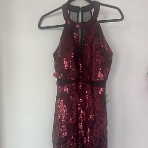 Guess dark red sequin dress in perfect condition